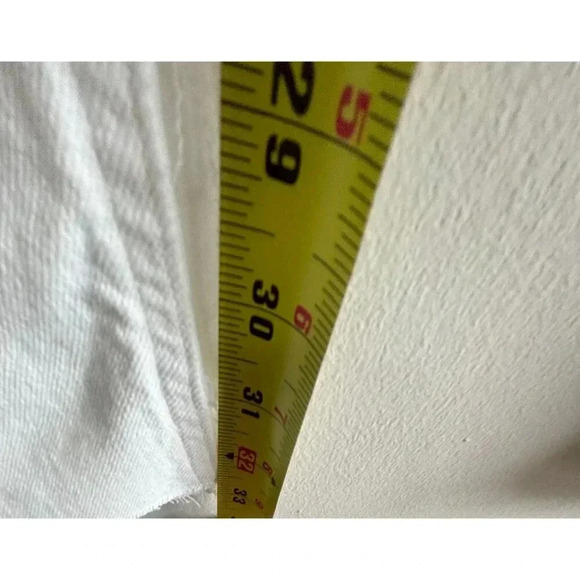 Zara Slim Flare Womens Distressed Knee Denim Jeans White Sz 4 - Picture 10 of 13